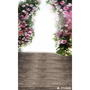 Flowers Garland Wood Floor Photo Prop Best Photography Backdrops