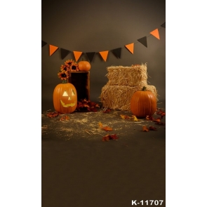 Pumpkin Haystack Banner Halloween Party Backdrops Decorations