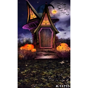  Floor Leaves Pumpkin Magic Hat Chalet Halloween Backdrops
