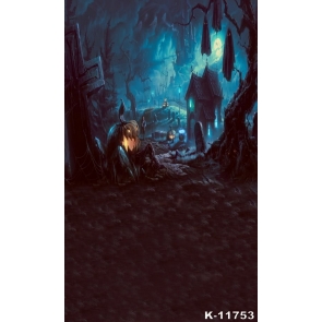 Horrible Terror Forest Pumpkin Halloween Backdrops Photography