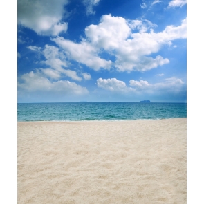 Blue Sky White Cloud Beach Backdrop Studio Photography Background Prop