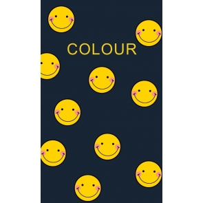 Yellow Colour Smiley Expression Party Backdrop Wallpaper Background Decoration Prop