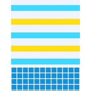 Yellow Blue Stripes Baby Shower Happy Birthday Party Backdrop Decoration Prop