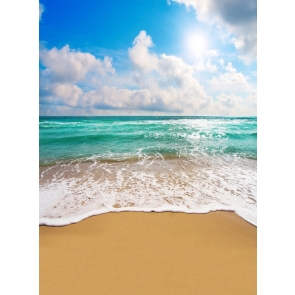 Summer Blue Sky White Cloud Beach Backdrop Studio Photography Background