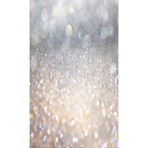 Silvery White Bokeh Glitter Baby Shower Birthday Party Backdrop Prop