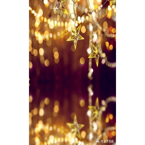 Rustic Twinkling Lights Party Backdrop Studio Portrait Photography Background Decoration Prop