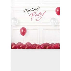 Balloon My Lovey Baby Shower Happy Birthday Party Backdrop Studio Portrait Photography Background Prop