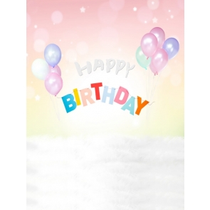 Kid Baby Girl And Boy Happy Birthday Party Balloon Backdrop Photography Background Prop