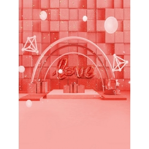 Pink Love Wall Background Kid Girl Happy Birthday Party Backdrop