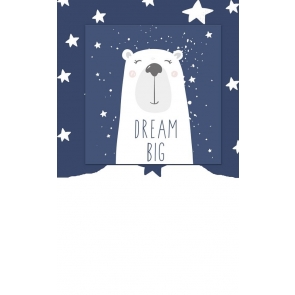 Dream Big Cartoon Polar Bear Wall Backdrop Studio Portrait Photography Background Prop