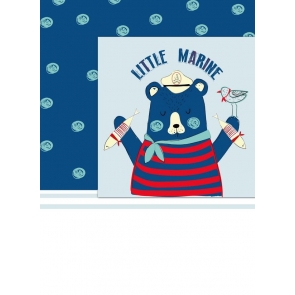 Little Marine Kid Baby Boy Shower Happy Birthday Backdrop Studio Portrait Photography Background Prop