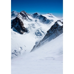Personalized Snow Covered Mountain Backdrop Studio Photography Background