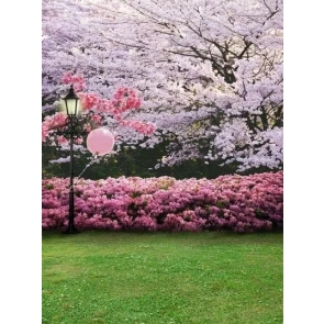 Cherry Blossom Flowers Garden Backdrop Scenic Photo Prop Background