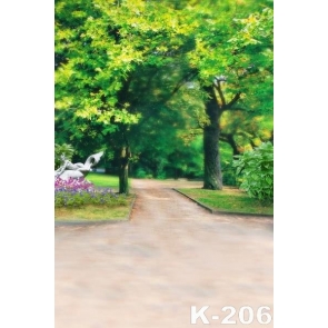 Green Trees in the Park Scenic Backdrop Background for Photography