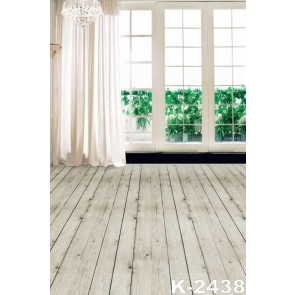 Wood Floor Curtain Glass Window Background Indoor Backdrops