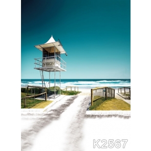 Watchtower by Seaside Beach Photography Background Props