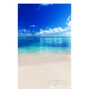 Beautiful Blue Sky White Clouds Seaside Beach Photography Backgrounds and Props