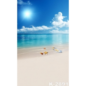Scenic Seaside Drifting Bottle on Beach Photography Background Props