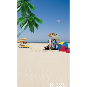 Summer Holiday Coconut Tree Beach Affordable Photography Backdrops