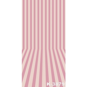 Stereoscopic Pink White Stripes Vinyl Photography Backdrops Personalized Backdrop