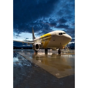 Evenfall Airport Airplane Vinyl Photography Backdrops Scenic Backdrops