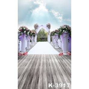 Outdoor Romantic Wedding Venue Vinyl Wedding Photography Backdrops