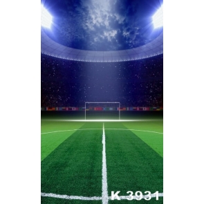 Personalized Green Football Field Vinyl Photo Backdrops