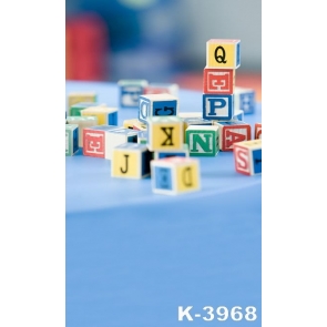 Cube Letter Puzzle Kid's Vinyl Photography Background