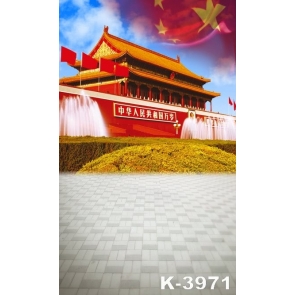 Magnificent Chinese Capital Beijing Tian An Men Building Backdrops Vinyl Photography Backdrops