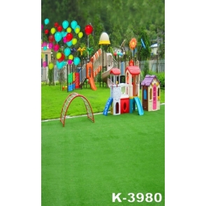 Amusement Park Meadow Kid's Vinyl Stage Backdrops