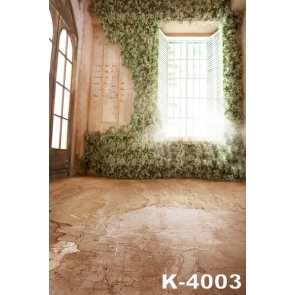 Indoor Retro Flowers Window Wedding Photo Backdrops Studio Background