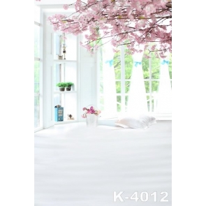 Glass House Indoor Pink Flowers Wedding Photo Backdrops Vinyl Photography Backdrops