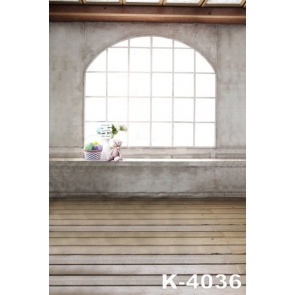 Simple Indoor Windowsill Plank Floor Wedding Studio Photo Backdrops