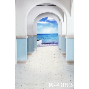 Sandy Beach Passageway to the Sea Wedding Photo Backdrops Studio Background