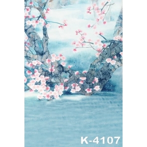 Winter Snow Plum Blossom Scenic Vinyl Photo Wall Backdrops