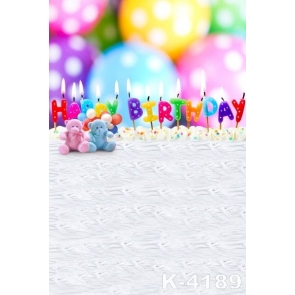 Birthday Cake Candles Background For Kid's Party Photography