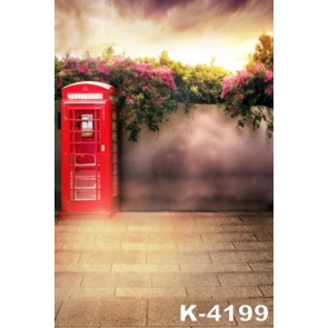 Scenic Backdrops Telephone Booth Studio Background Vinyl Photography Backdrops