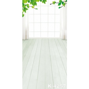  Concise Glass Window Wooden Floor Vinyl Children Photography Background