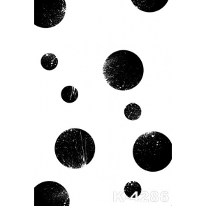 Black Small Big Dots White Personalized Vinyl Backdrops
