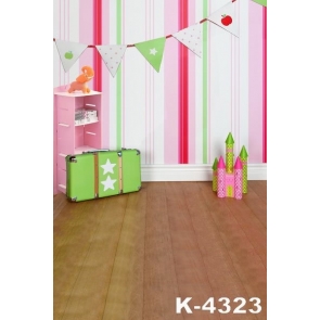 Multicolor Wall Banner Wooden Floor Newborn Photography Backdrops 