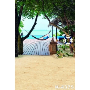 Hammock Seating Area Beach Backdrop Custom Background