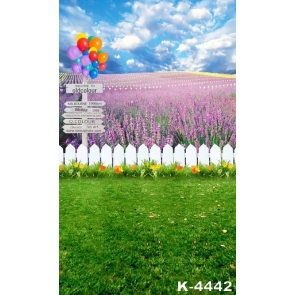 Light Purple Lavender Flower Garden Backdrop Background