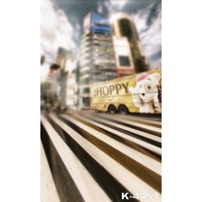 Vague Streetscape Zebra Crossing Building Studio Background Vinyl Photography Backdrops