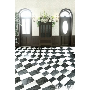 Black White Floor Tiles Indoor Professional Photography Backdrops