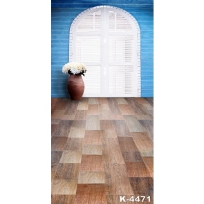 Wood Floor White Wood Window Flowers Affordable Photography Backdrops