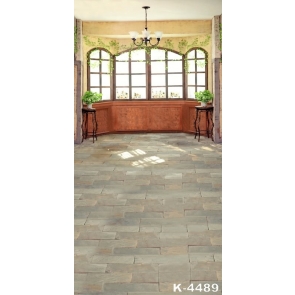 Vintage Brick Floor Large Windows Indoor Professional Photo Backdrops