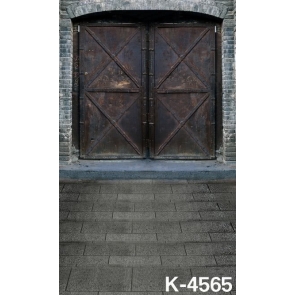 Bricks Wall Iron Gate Doorway Backdrop Studio Photography Background Decoration Prop