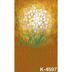 Beautiful Oil Painting Flowers Personalized Wall Backdrop