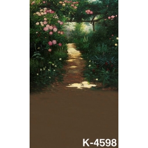 Shady Path Oil Painting Personalized Vinyl Photography Backdrop