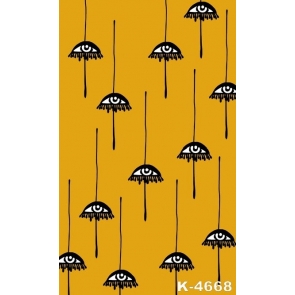 Simple Cartoon Desk Lamp Eyes Brown Vinyl Backdrops Photoshoot Background